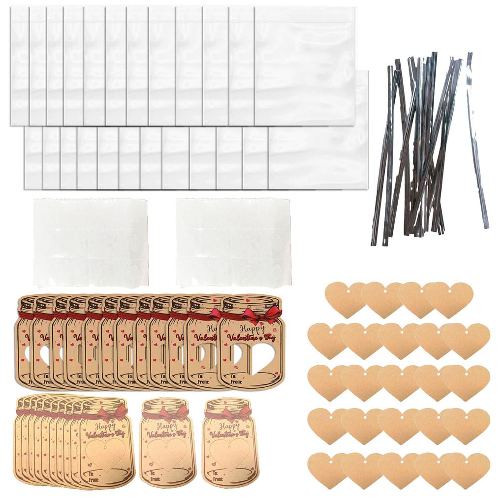 24Pcs Valentines Day Greeting Cards with Sealed Bags for Kids Holiday Party Exchange Cards Classroom Gifts Party Favors