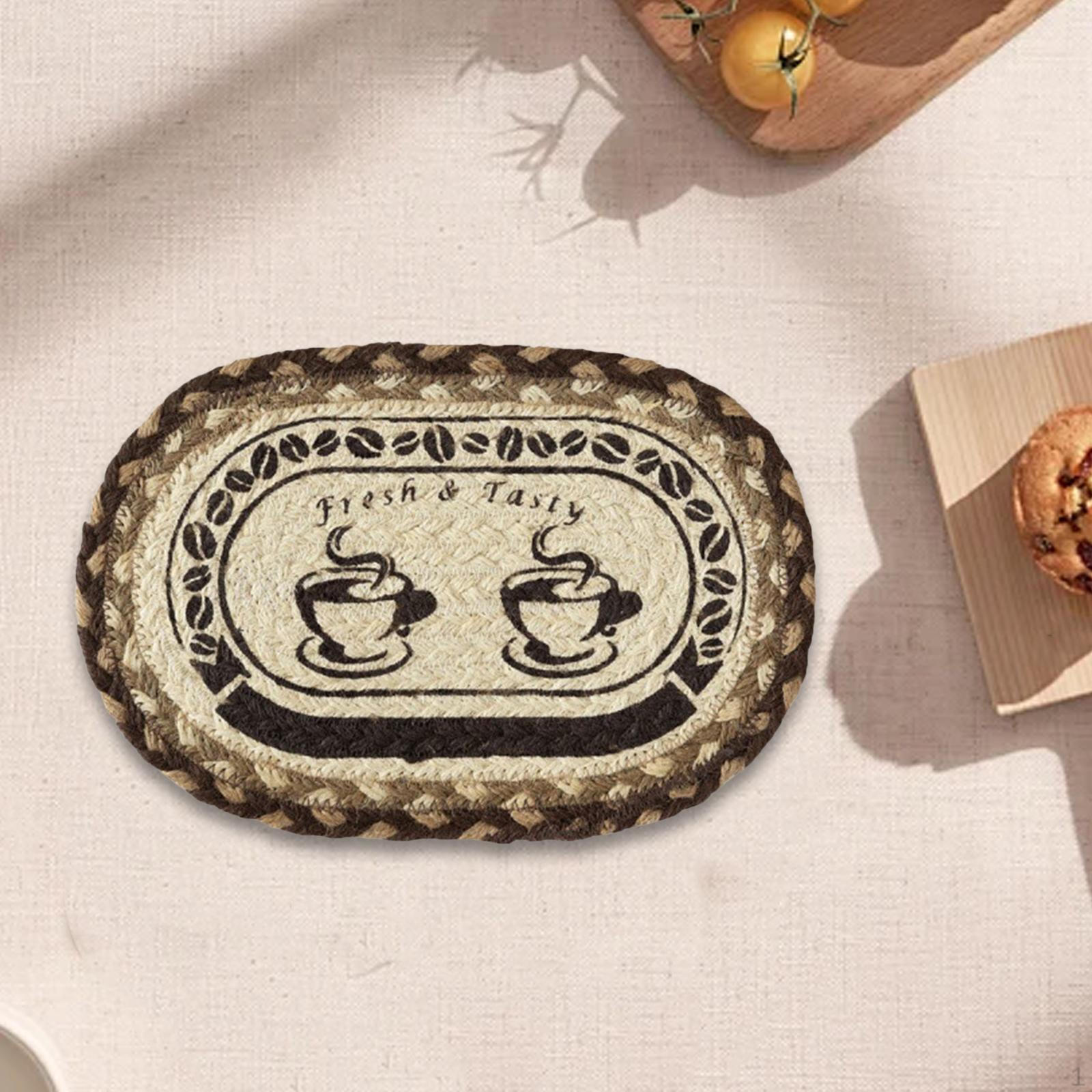 

Плетеный плейсмат, подставка под чашку, подарок, нескользящая пеньковая веревка, центральный элемент стола, домашний декор для женщин, День матери S