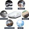 Car Cover Protection Outdoor Exterior Sun Snow UV Winter Summer SUV Sedan Auto Sunshade Dustproof Waterproof Black Silver