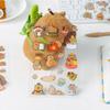 6 Blatt/Packung Transparente Niedliche Cartoon-Capybara-Aufkleber Kawaii Kinder-Abziehbilder Spielzeug Wasserdicht DIY Tagebuch Schreibwaren Schulbedarf