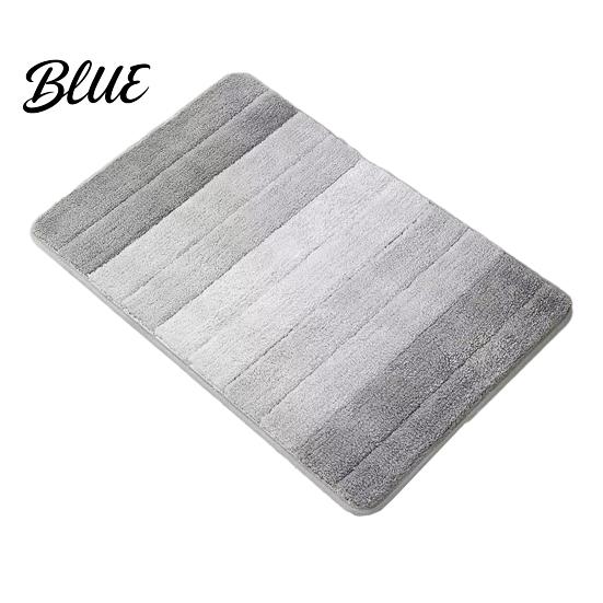 Washable Plush Floor Mat Water-absorbent Rug Quick Color Bathroom Mat Gradient Dry Absorbent Rug Anti-Slip