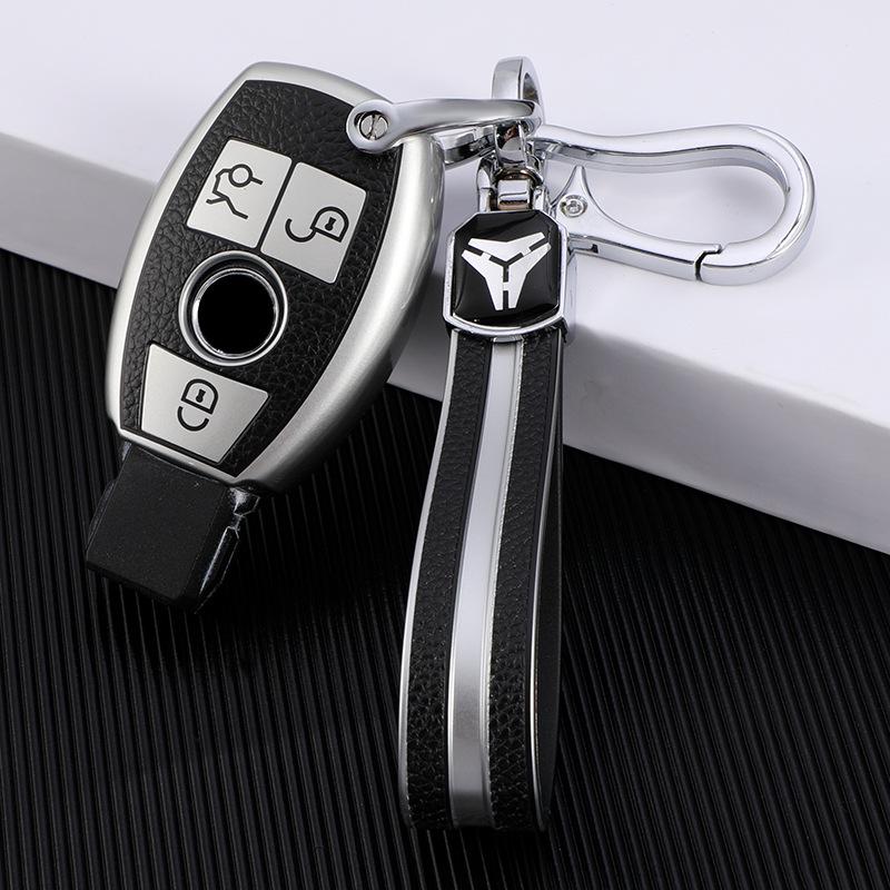 Mercedes-Benz Key Cover for E300L, C260L, GLE350, A200L, GLB220, GLC300L - Men's Car Key Protection