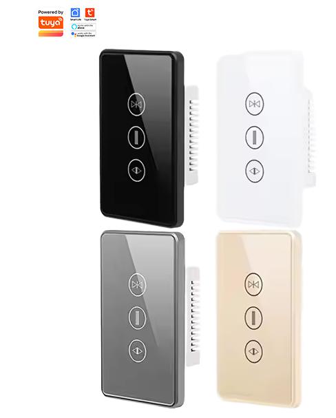 2026 Hot Selling New Smart 3D Glass Double Pole Touch Panel Wall Switch Remote Control WiFi Smart Home 10A