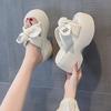 Summer New Thick-soled Muffin Bottom Non-slip Round Head Bow Women's High Heels Ins Super Fire Sandals Slippers
