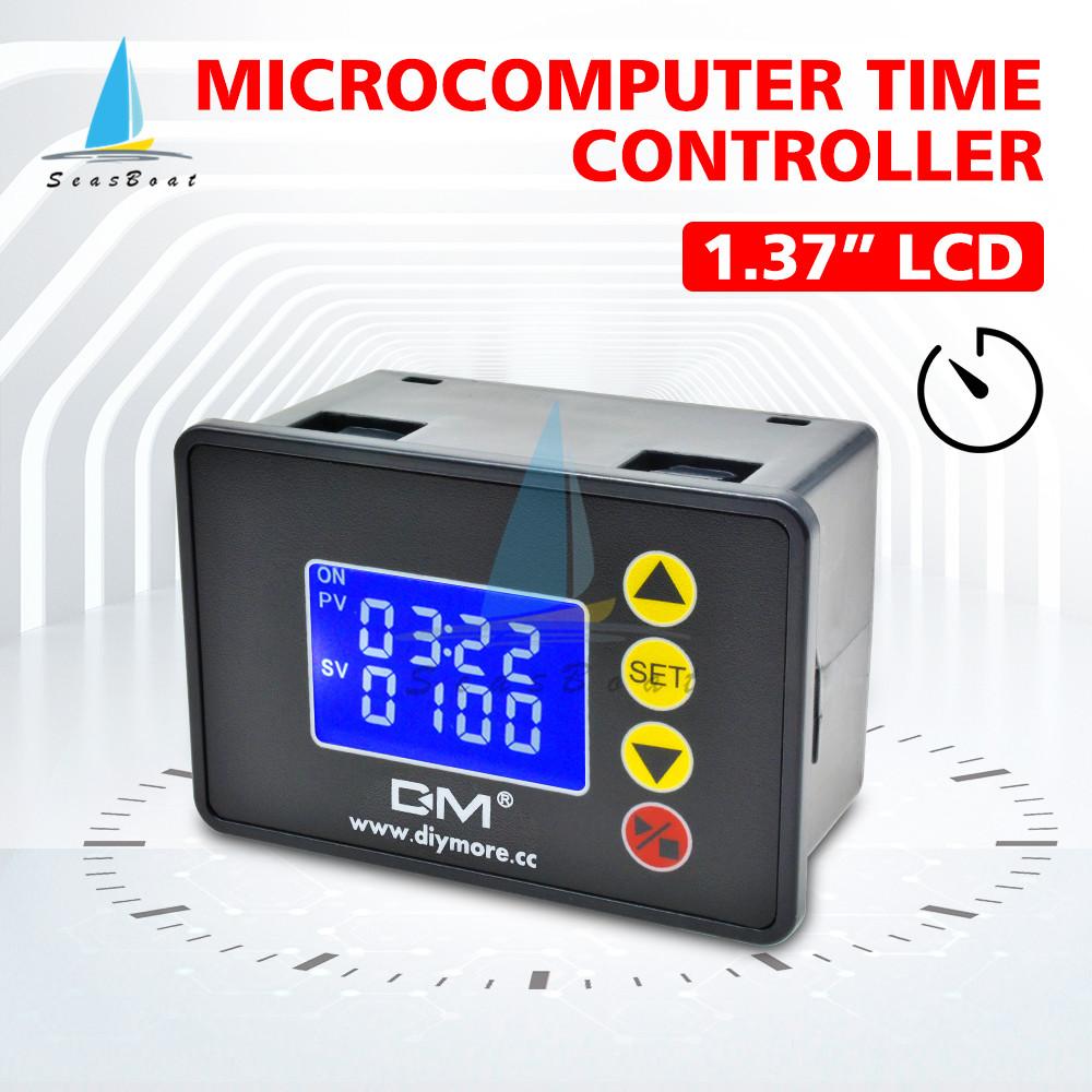 1.37 inch LCD Display Microcomputer Time Controller Programmable Digital Time Delay Relay 12V 24V 110V 220V LED Digital Relay Relays 5