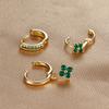 3PCS Trendy Stainless Steel Flower Drop Earring Set For Women Crystal Zirconia Dangle Earring Hypoallerg Piercing Jewelry Aretes