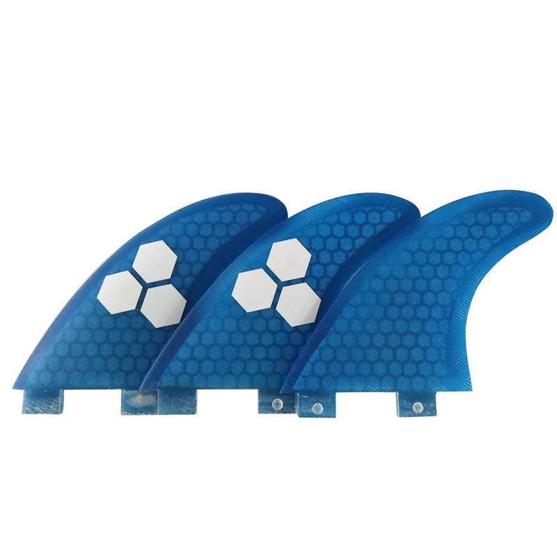 3 Pcs/set Surf Fins For G5 Fins Honeycomb Fin Multicolor Surfing Fin blue G5#1