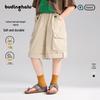 Boys' 100% Cotton Loose Cargo Bermuda Shorts