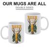 1pc 11oz Double-Sided Printed Beer Lover Mug, Lightweight Ceramic Daily Cup
