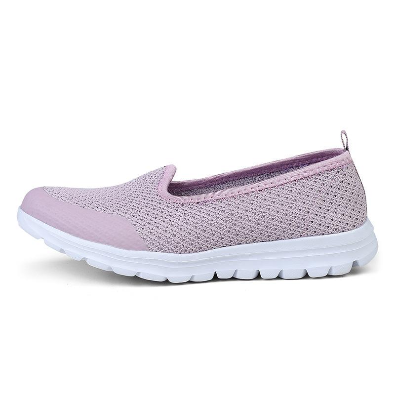 Cloth shoes summer flat shoes casual breathable soft sole comfortable walking shoes
