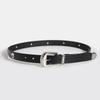 Y2k Womens Punk Leather Belt With Skull Decor And Metal Buckle For Casual Wear