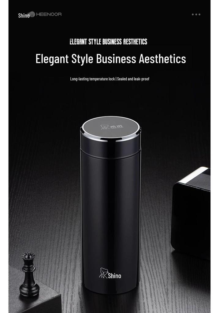 Xinuo 304 Stainless Steel Men's Business Thermos Cup, Large Capacity Vacuum Insulated Water Bottle for Home or Car
