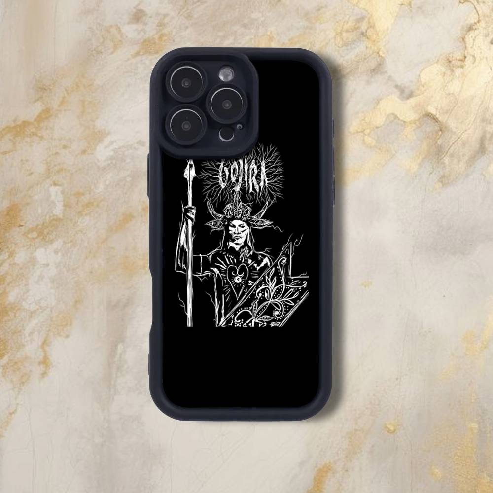 Band Gojira M-Mea Culpa Phone Case For iPhone 17,16,15,14,13,12,Pro,Max,Plus,E,SE4,Air, emery Black Full Coverage TPU