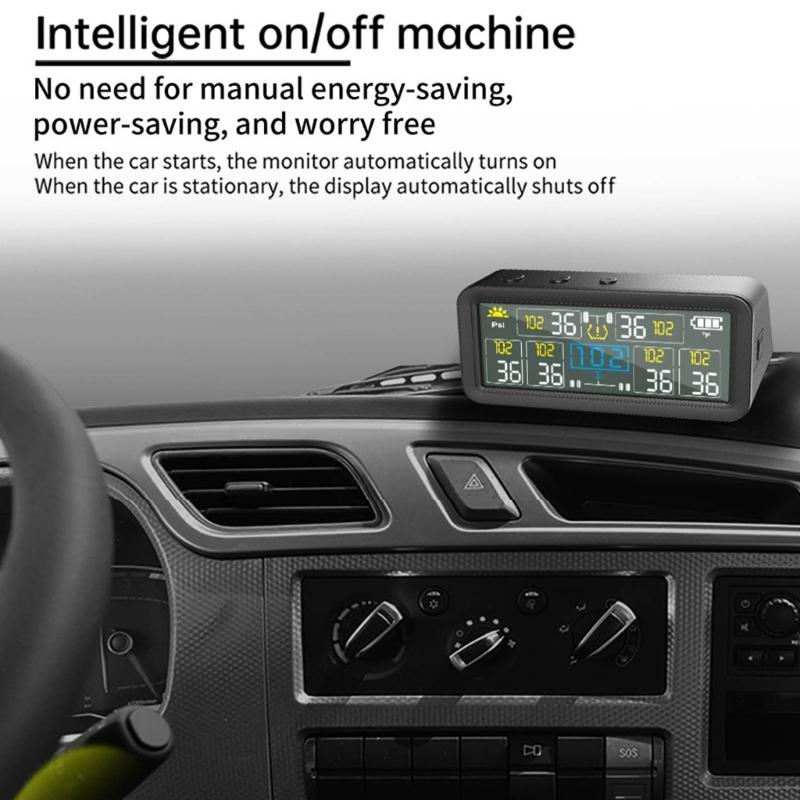 Tire Pressure Detection System For Vehicles 4 Wheel Monitoring Lightweight Energy Saving ABS+PC Alarm Function