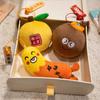 Sausage Plush Orange Keychain Toy Cartoon Stuffed Doll For Cute Gift Student