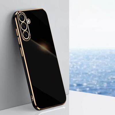 Luxus vergoldete Silikonhülle für Samsung Galaxy A15 A25 A35 A55 A13 A16 A06 A24 M34 5G A05S A17 M15 A07 M13 A26 S24 S23 A36 A56 S25 Weiche quadratische Abdeckung