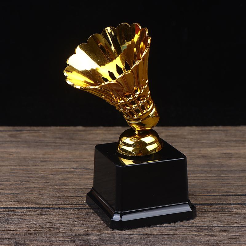 Badminton Trophy Golden Plastic Prizes For Kids Competitions Award Medal Decorative Model Sports Game Toy Champion