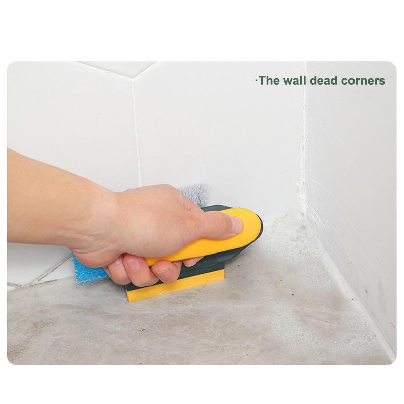 4-in-1-V-förmige Schrubberbürste für Küche und Bad, Fliesenboden, Spaltreinigungsbürste, Fensternut, Wandecke, Toilettenbürsten, Werkzeuge