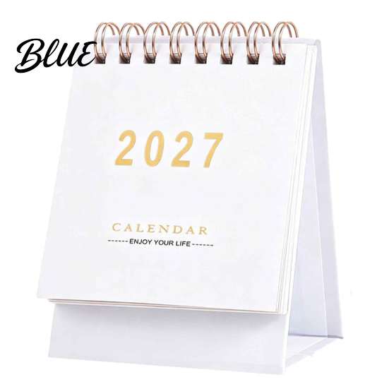 Personalized Office Desk with Gold Calendar Minimalist English Desktop Accessory 2027 Table Planner Modern Decoration