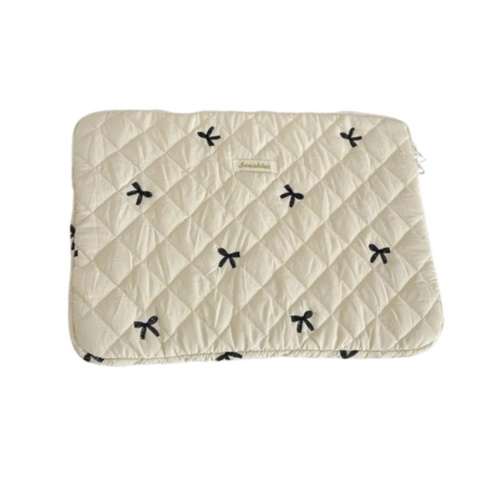 

Cute Laptop Sleeve Case Korean Style Tablet Protective Case Stylish Laptop Briefcase Travel 11 in-Bow Tie Pattern