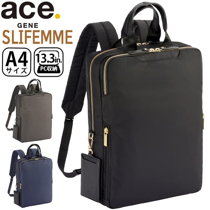 Ace Gene Surifam Damen Business-Rucksack, 13 Zoll Passform, 10581 11471, Marineblau, 26cm B x 35cm H x 9cm T