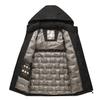 Unisex Winddichte Graphen-Fleecejacke: Winter-Kapuzen-Baumwoll-Wattiert im Bergsteiger-Stil