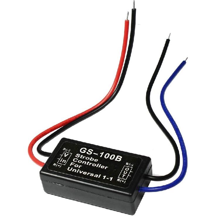 12V GS-100C Flash Strobe Controller Auto Car Flasher Module for LED Brake Light Tail Stop Light