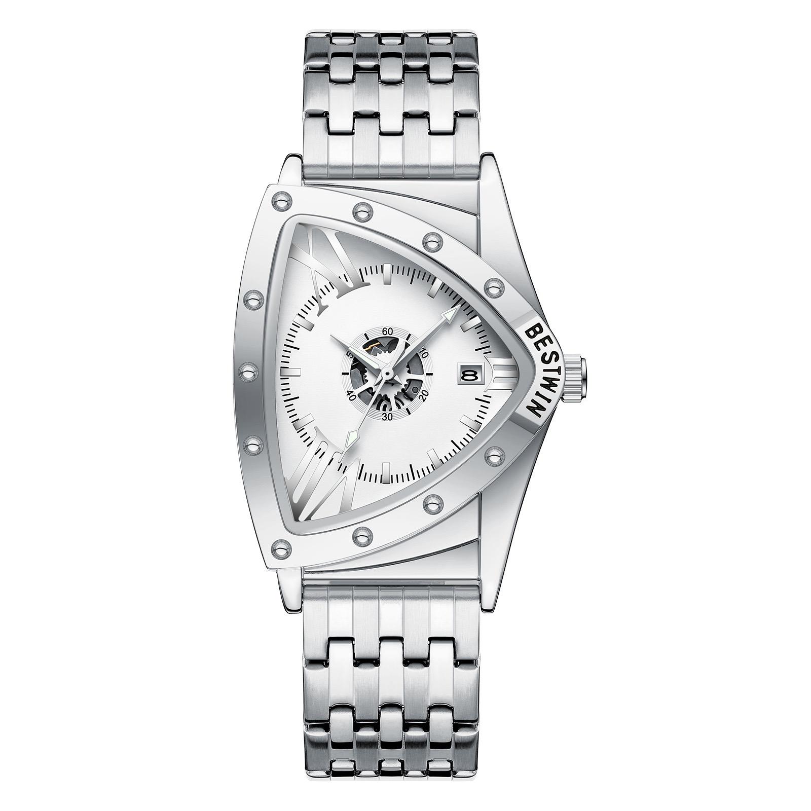 

Triangle Men Watches Top Brand Luxury Stainless Steel Band Male Clock Gold Men Quartz Wrist Watches Fashion Business Dropship серебряный