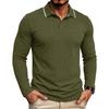 Men S Long Sleeve Vintage Plus Size Polo Shirt Jacquard Casual Top
