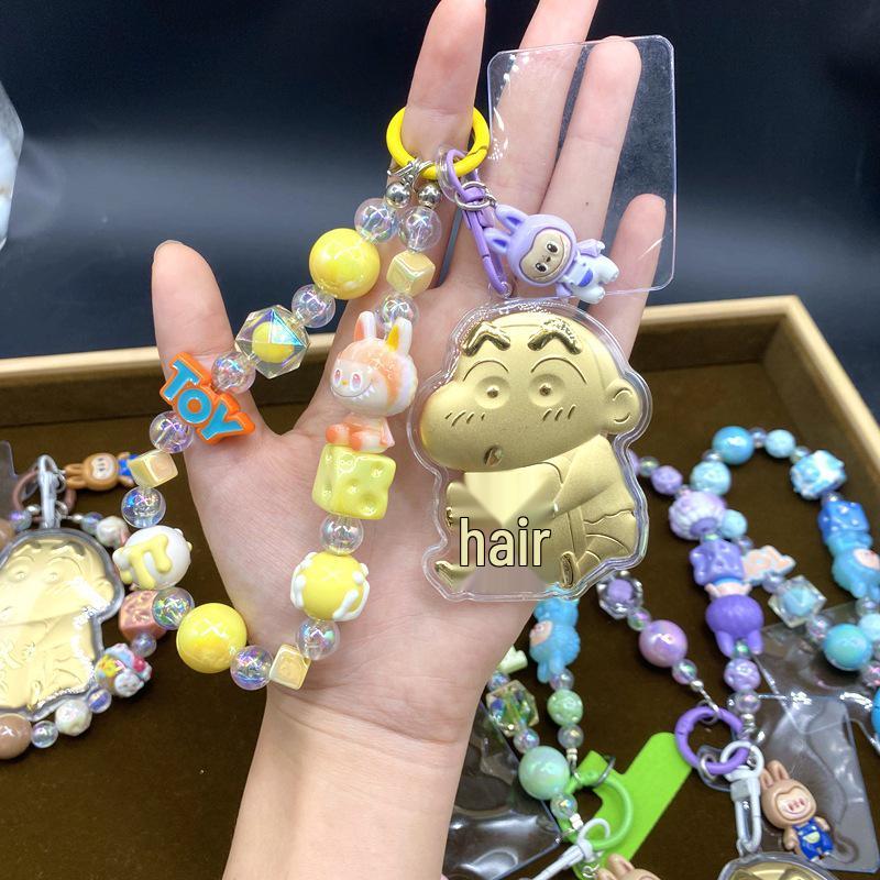 

Labubu 999 Fine Gold Cartoon Keychain Charm: Mobile Phone Chain & Handbag Accessory