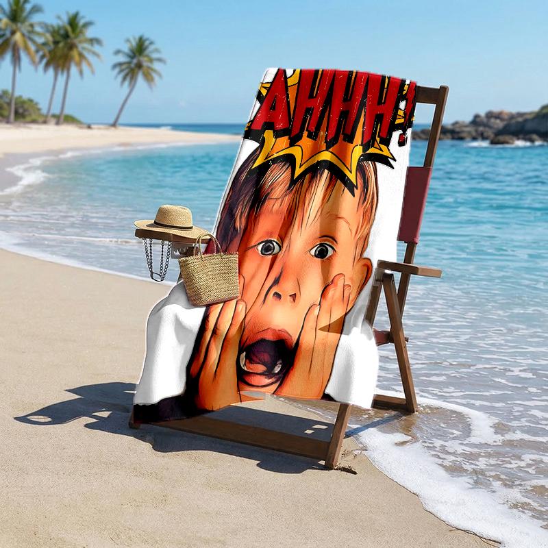 Home Alone Fashion Beach Towel: Ideal for Summer Adventures Soft, absorbent and quick drying suitable for swimming and bathing