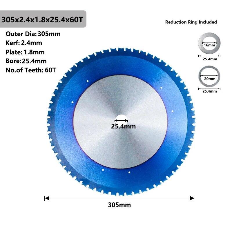 XCAN 180-305mm Circular Saw Blade Metal Cutting Disc 36/40/60/80T For Aluminum Iron Steel Metal Cutting Blade