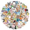 100 Cartoon Natural Animals Collection Graffiti Stickers Decorative Suitcase Waterproof No Glue Stickers