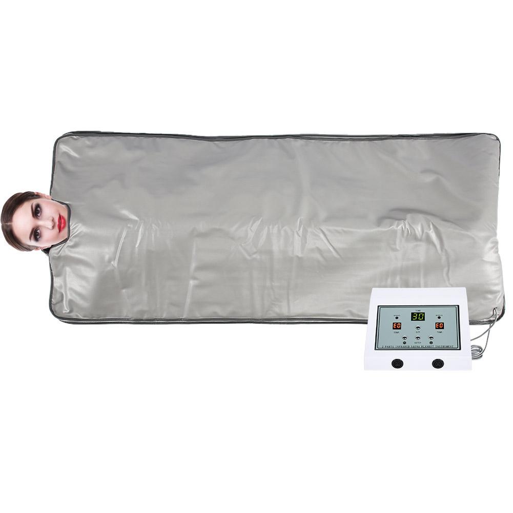 Far Infrared Adjustable Sauna Heating Blanket Detoxification Body Slimming Blanket (UK Plug)
