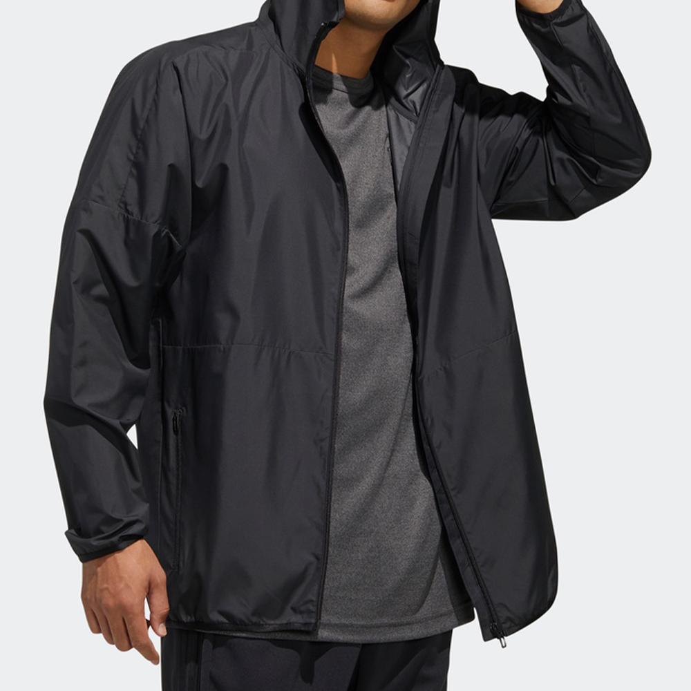 adidas Men's Windbreaker Hooded Jacket Black FM5345