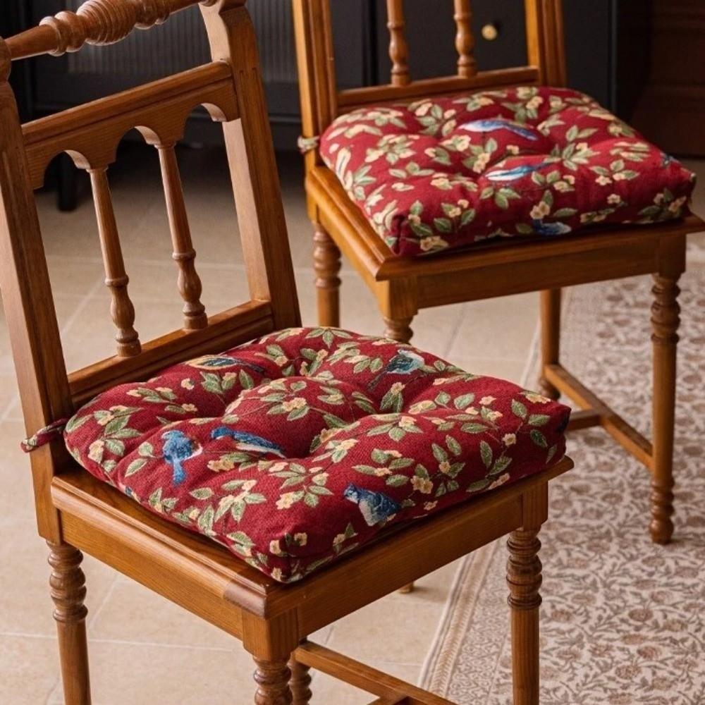Non-slip Seat Cushion Thickened Office Seat Cushion Vintage Dining Chair Cushion For Home Office