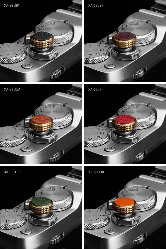 GARIZ Italian Leather Soft Release Shutter Button 12mm (Screw Type) XA-SBL (Black)