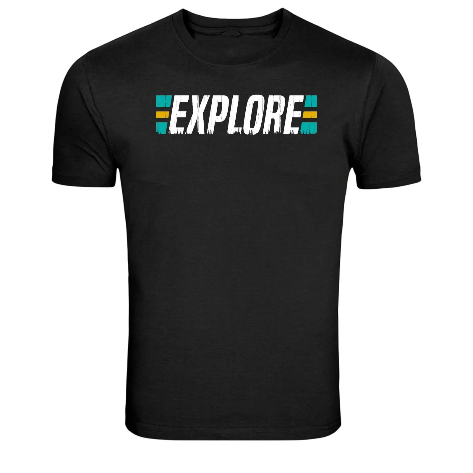 Explore Adventure Minimal Outdoor Typography Graphic T-Shirt 2XL