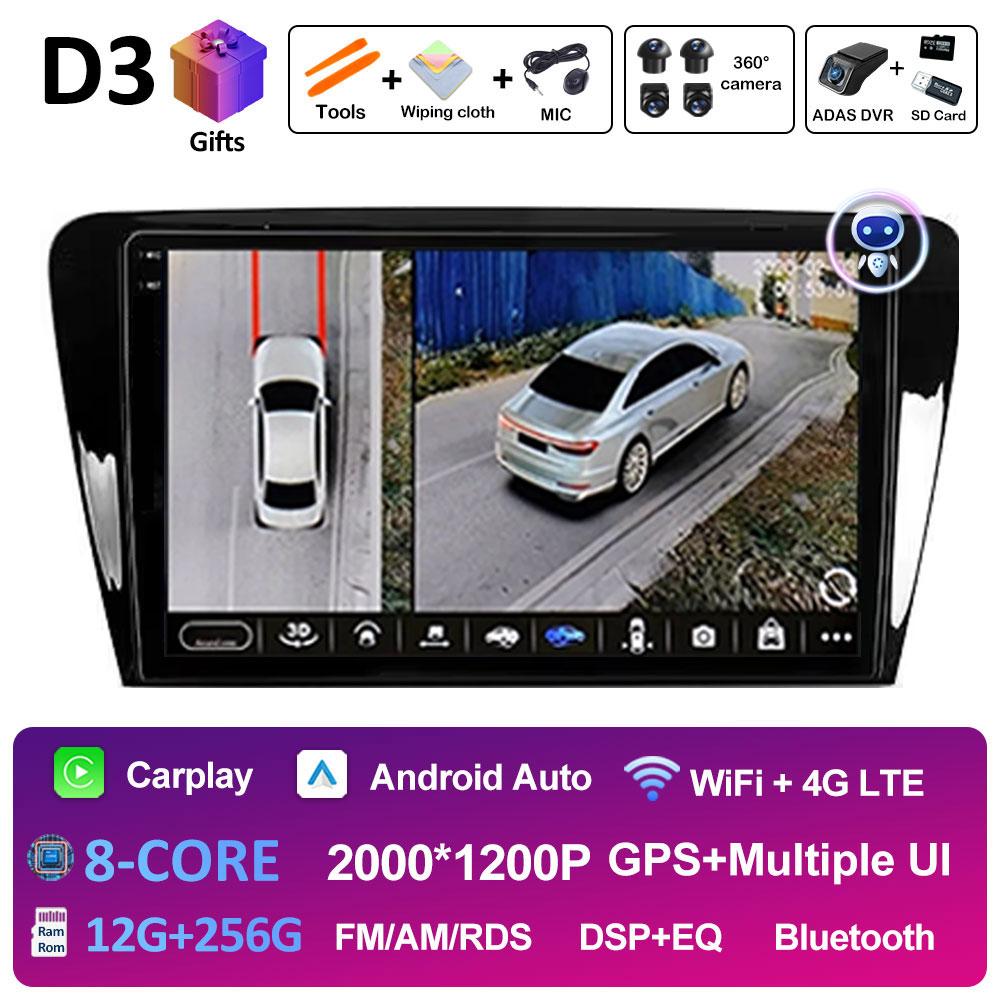 Sistem Inteligent DSP Stereo Pentru Skoda Octavia 3 A7 2013 2014 2015 2016 2017 2018 Player Video Radio Multimedia Auto Ecran QLED IPS