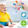 Baby Toys 0 12 Months Silicone Sensory Teether Rotating Rattle Ball Toys Grasping Activity Baby Development Toy Baby Shower Gift