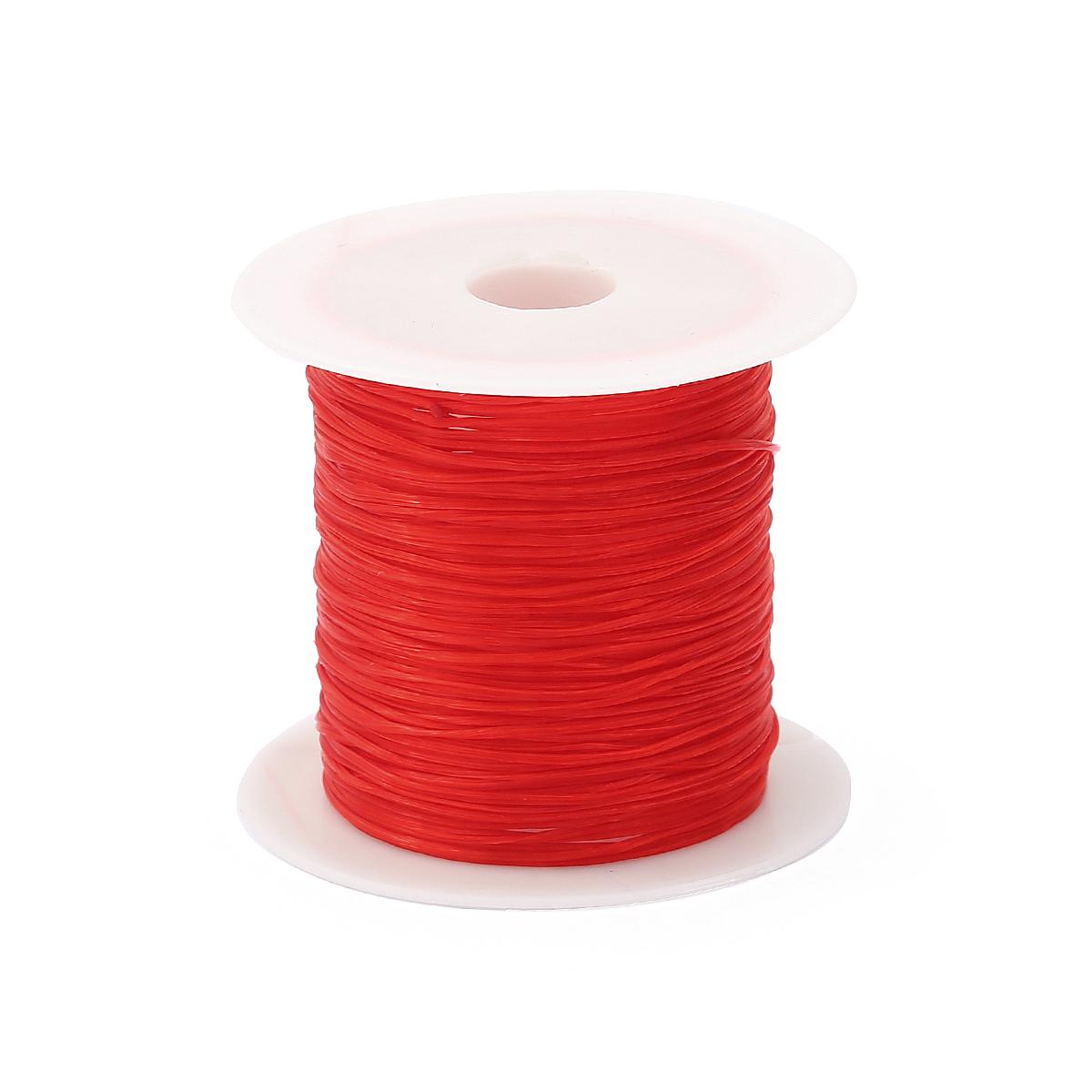 

46 м/1 рулон 0,7 мм, эластичная нить, круглая кристаллическая линия, нейлоновый резиновый эластичный шнур для изготовления ювелирных изделий, браслет из бисера красный