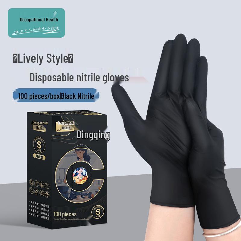 Oil-Proof, Waterproof Disposable Nitrile Gloves for Household and Beauty Cleaning
