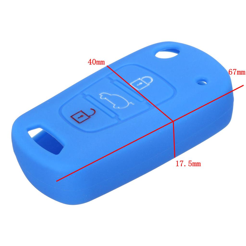 Silikonový 3B dálkový kryt Flip Key Fob Case pro Kia Sportage Soul Optima Sea Blue