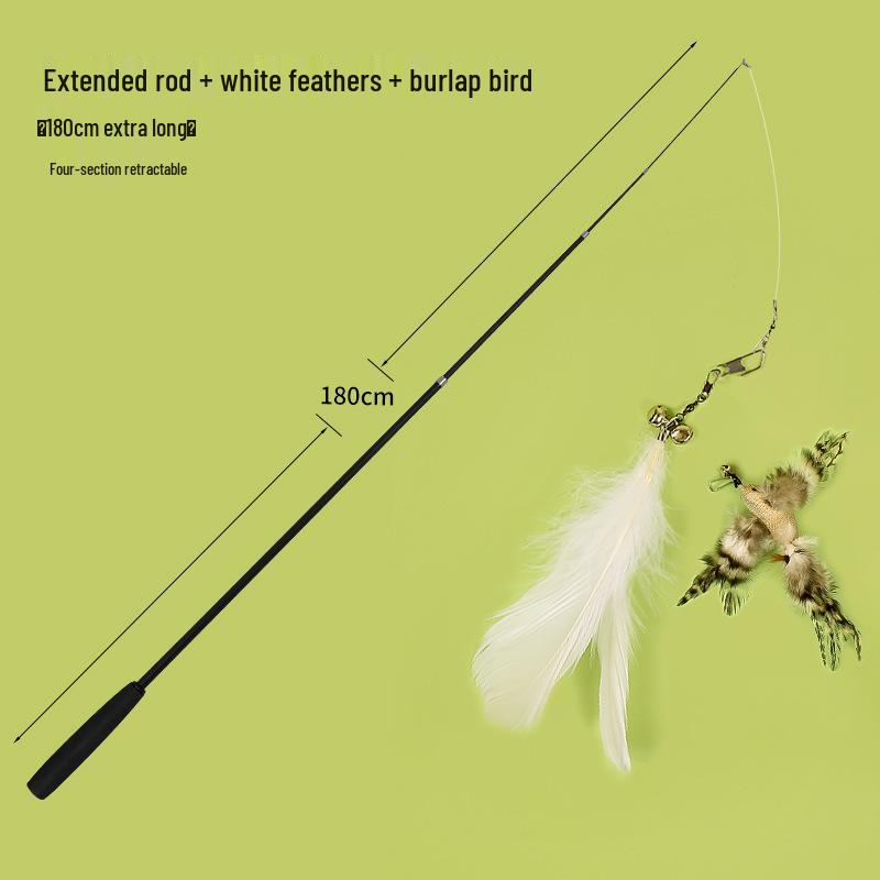 CFA Flying Insect Feather Cat Teaser: Scratch & Bite Resistant Kitten Toy Replacement Head