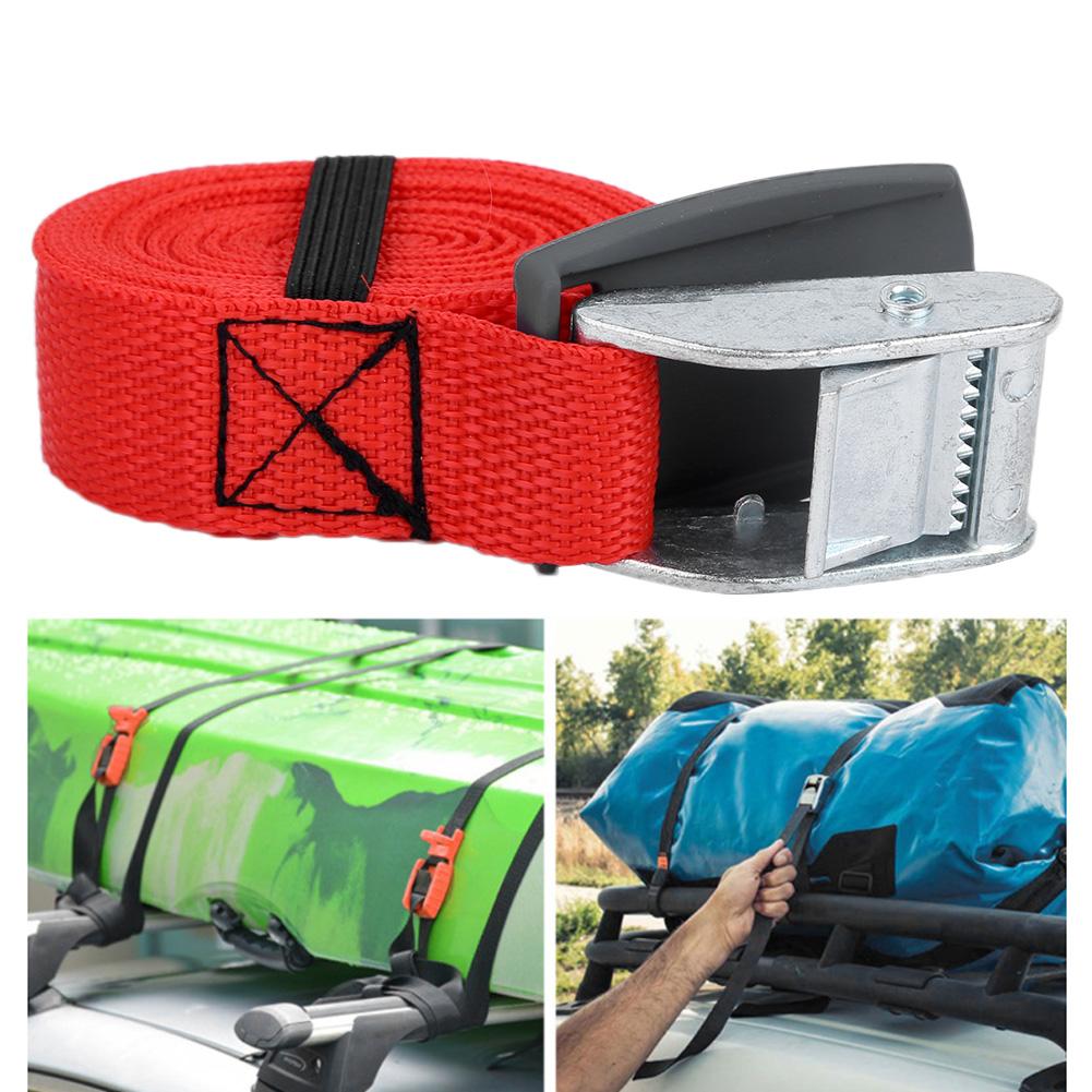 3 Meters Polyester Outdoor Lashing Tie Surfboard Kayak Rack Buckle Lock Tie Down Strap(Black)