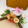 Rose Flower Headband Festival Wedding Green Leaf Floral Headpiece Flower Crown  for Women Girls