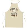 Kitchen Apron - Planetee - Personalized (first Name) - Breton Impression - Resistant Cotton - Made In France