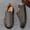 Large Size 48 Handmade Split Leather Men's Casual Shoes Comfortable Men Loafers Moccasins Men Flats Shoes Driving Shoes