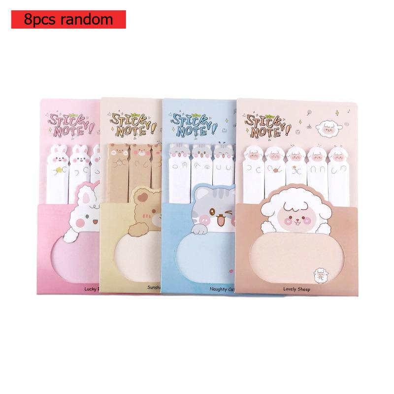 Office School Supplies Creative Cartoon Mark Index Stickers Students Portable Classroom Combination Sticky Notes Wholesale Gift