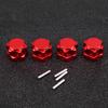 17mm Wheel Hex Hubs Adapter Nut Anti Dust Cover for HSP HOBAO TEAM C 1 8 RC Car (Red)